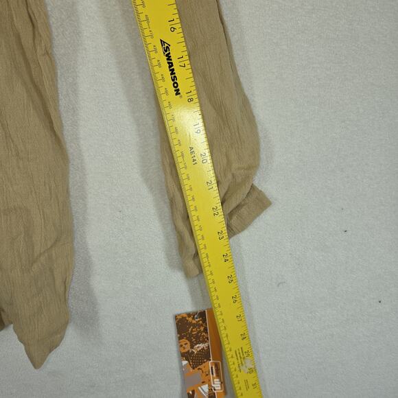 Vintage Urban Pipeline Mens Shirt XL Beige NWT Y2k Boho Beach Collared Grunge - Picture 4 of 14